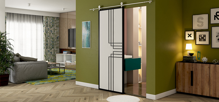sliding bathroom door installation in Lake Mathews